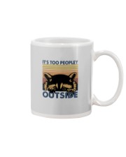 IT'S TOO PEOPLEY OUTSIDE RACCOON Mug tile