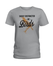 EASILY DISTRACTED BY BIRDS Ladies T-Shirt tile