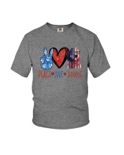 PEACE LOVE DOODLE Youth T-Shirt tile