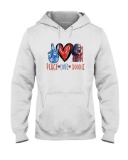 PEACE LOVE DOODLE Hooded Sweatshirt tile
