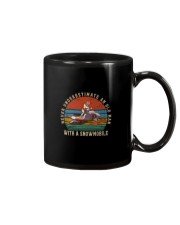 NEVER UNDERESTIMATE AN OLD MAN WITH A SNOWMOBILE Mug thumbnail