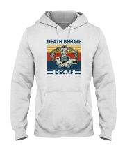 DEATH BEFORE DECAF VINTAGE Hooded Sweatshirt tile