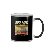 I LIKE BEER AND MY SMOKER Color Changing Mug tile