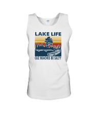 LAKE LIFE CUZ BEACHES BE SALTY vt Unisex Tank tile