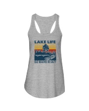 LAKE LIFE CUZ BEACHES BE SALTY vt Ladies Flowy Tank tile