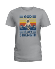 GOD IS MY STRENGTH Ladies T-Shirt tile