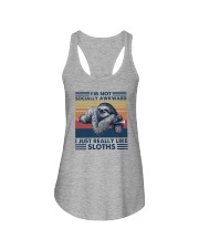 I JUST REALLY LIKE SLOTHS Ladies Flowy Tank tile