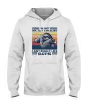 I JUST REALLY LIKE SLOTHS Hooded Sweatshirt tile