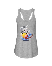 KITTY ON CUP HAND Ladies Flowy Tank thumbnail