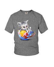 KITTY ON CUP HAND Youth T-Shirt thumbnail