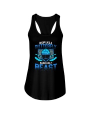 DROP LIKE A BUTTERFLY BLOCK LIKE A BEAST Ladies Flowy Tank thumbnail