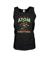 NEVER TRUST AN ATOM THEY MAKE UP EVERYTHING Unisex Tank tile