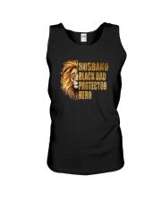HUSBAND BLACK DAD PROTECTOR HERO Unisex Tank tile