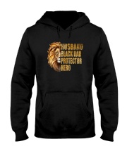 HUSBAND BLACK DAD PROTECTOR HERO Hooded Sweatshirt tile