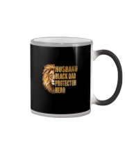 HUSBAND BLACK DAD PROTECTOR HERO Color Changing Mug tile