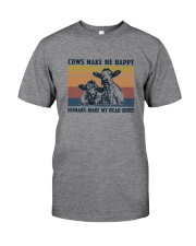 COWS MAKE ME HAPPY Classic T-Shirt front