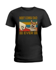 BEST CORGI DAD EVER Ladies T-Shirt thumbnail