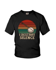 I DESTROY SILENCE BANJO VINTAGE Youth T-Shirt thumbnail