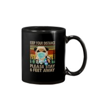 FUNNY PUG PLEASE STAY 6 FEET AWAY Mug thumbnail