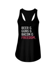 BEER GUNS BACON FREEDOM RED Ladies Flowy Tank tile