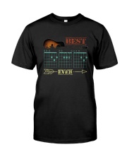 BEST GUITAR MUSIC NOTE DAD EVER Classic T-Shirt front