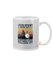 SUPER SEXY CHICKEN LADY Mug tile