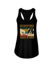 BEST BOSTON TERRIER DAD EVER Ladies Flowy Tank thumbnail