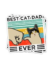 BEST CAT DAD EVER Sticker - 4 pack (Vertical) front