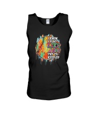 I KNOW I PLAY LIKE A GIRL TRY TO KEEP UP Unisex Tank thumbnail