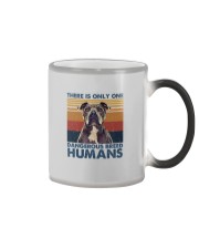 THERE IS ONLY ONE DANGEROUS BREED HUMANS Color Changing Mug tile