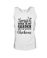 WORK IN MY GARDEN AND PLAY WITH MY CHICKENS Unisex Tank thumbnail