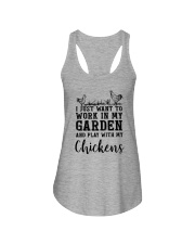 WORK IN MY GARDEN AND PLAY WITH MY CHICKENS Ladies Flowy Tank thumbnail