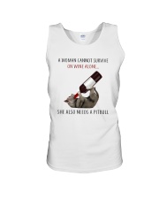 A WOMAN NEEDS WINE AND PITBULL Unisex Tank thumbnail
