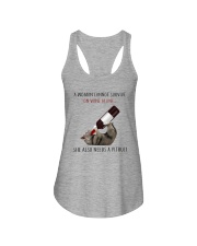 A WOMAN NEEDS WINE AND PITBULL Ladies Flowy Tank thumbnail