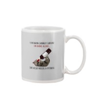 A WOMAN NEEDS WINE AND PITBULL Mug thumbnail