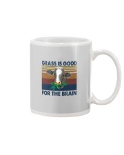 GRASS IS GOOD FOR THE BRAIN Mug tile