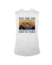 REEL COOL DAD CAUSE HE FISHES VINTAGE Sleeveless Tee tile