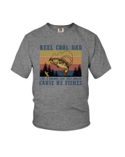 REEL COOL DAD CAUSE HE FISHES VINTAGE Youth T-Shirt tile