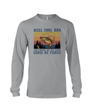 REEL COOL DAD CAUSE HE FISHES VINTAGE Long Sleeve Tee tile