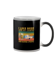 I LIKE BEER AND MY CAMPER Color Changing Mug tile