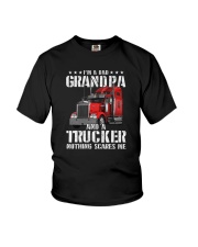 I'M A DAD GRANDPA AND A TRUCKER Youth T-Shirt thumbnail