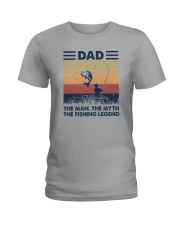 DAD THE FISHING LEGEND Ladies T-Shirt tile