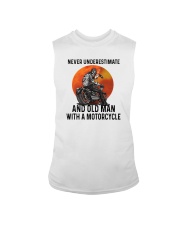 NEVER UNDERESTIMATE AN OLD MAN WITH A MOTORCYCLE Sleeveless Tee thumbnail