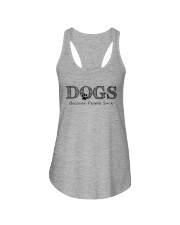 DOG BECAUSE PEOPLE SUCK Ladies Flowy Tank tile