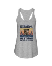 I'M A DAD GRANDPA AND A VETERAN Ladies Flowy Tank tile