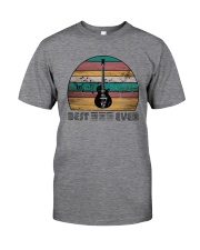 BEST DAD EVER GUITAR MUSIC NOTES Classic T-Shirt front