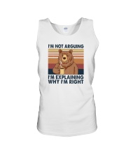 I'M NOT ARGUING COFFEE BEAR Unisex Tank tile