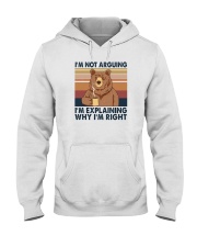 I'M NOT ARGUING COFFEE BEAR Hooded Sweatshirt tile