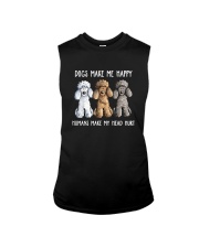 DOGS MAKE ME HAPPY HUMANS MAKE MY HEAD HURT Sleeveless Tee thumbnail
