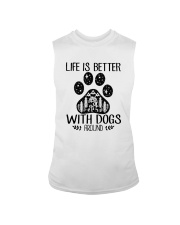 LIFE IS BETTER WITH DOGS AROUND Sleeveless Tee thumbnail